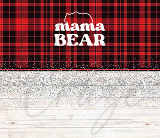 Plaid Wood Mama Bear 20 or 30 oz JPEG Download