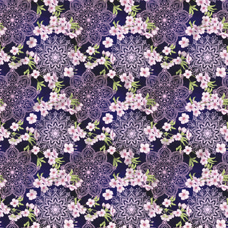 Purple Floral Mandala Adhesive Vinyl