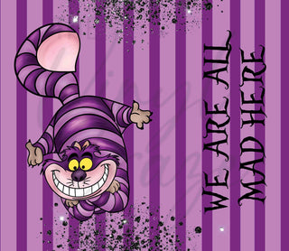 Purple Mad Cat 20 or 30 oz Skinny Adhesive Vinyl Wrap