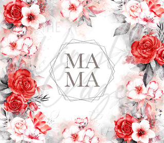 Red and Pink Roses Mama Adhesive Vinyl Wrap
