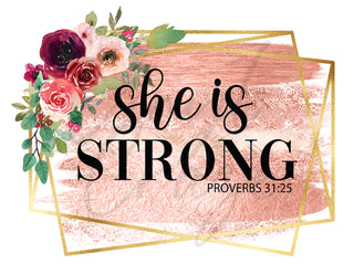 She is Strong UV DTF Decal