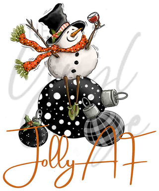 Snowman on Ornaments UV DTF Decal