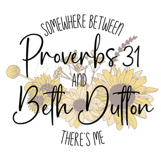 Somewhere Between proverbs UV DTF decal