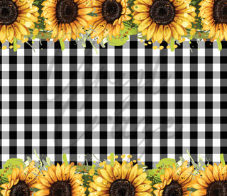 Sunflower Plaid 20 oz Skinny Adhesive Vinyl Wrap