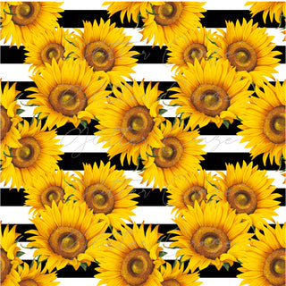 Sunflower on Stripes Adhesive Vinyl