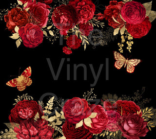 Vintage Roses Adhesive Vinyl Wrap