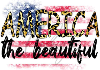 America the Beautiful UV DTF Decal