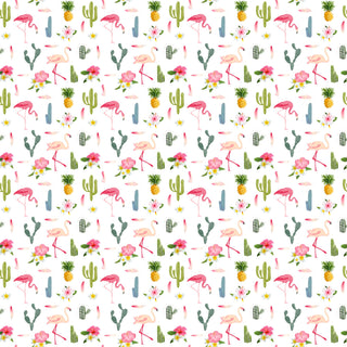 Cactus And Flamingos - Adhesive Vinyl