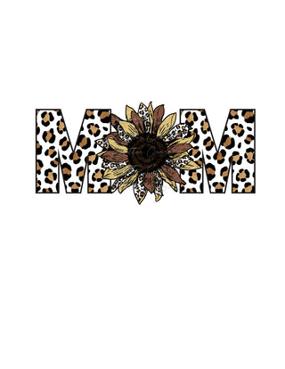 leopard Sunflower Mom UV DTF decal