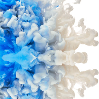 Blue And White Paint Splash - Adhesive Vinyl