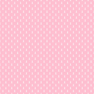 White On Pink Awareness Ribbons - Adhesive Vinyl